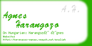 agnes harangozo business card